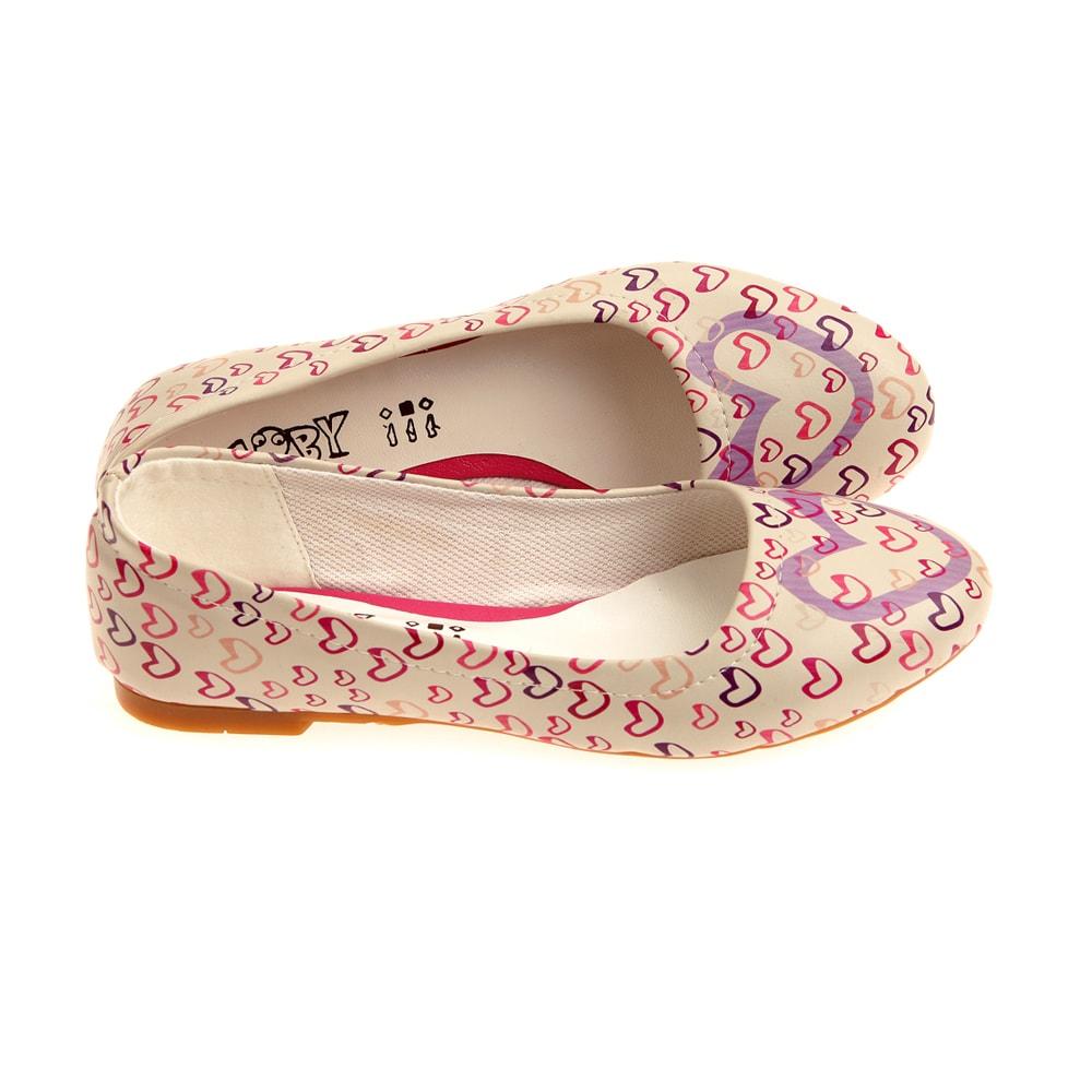 Cute Hearts Ballerinas Shoes 1010 (1405793402976)