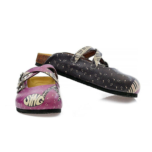 Purple & Black Music Clogs CAL113 (737683112032)