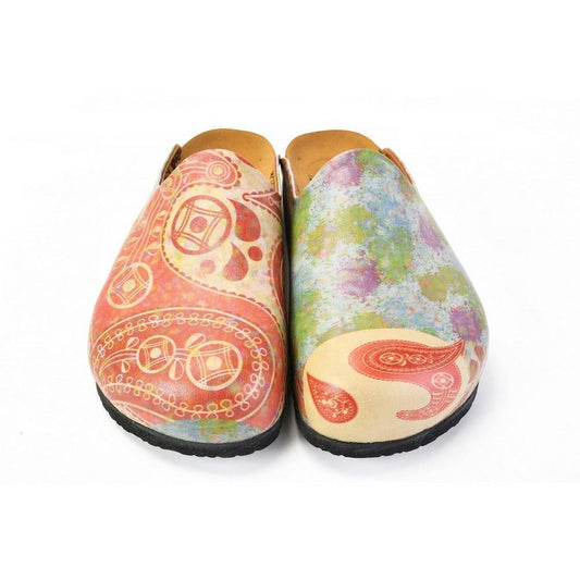 Red Abstract Paisley Mule CAL1405 (774932955232)