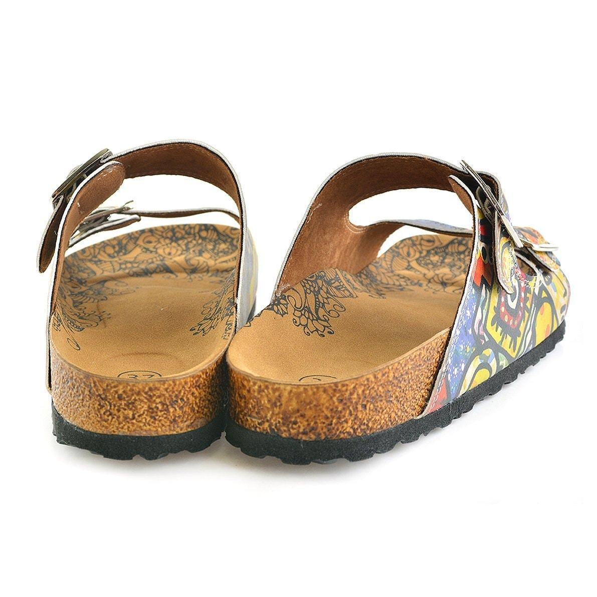 Blue Art Two-Strap Buckle Sandal CAL206 (737682587744)