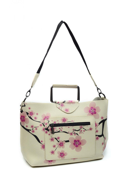 Pink Cherry Flower Hand Bags CAN602