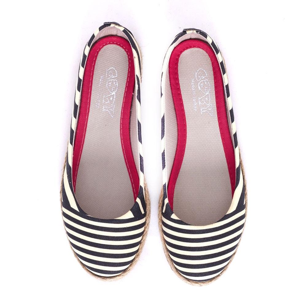 Striped Ballerinas Shoes FBR1199 (506265698336)