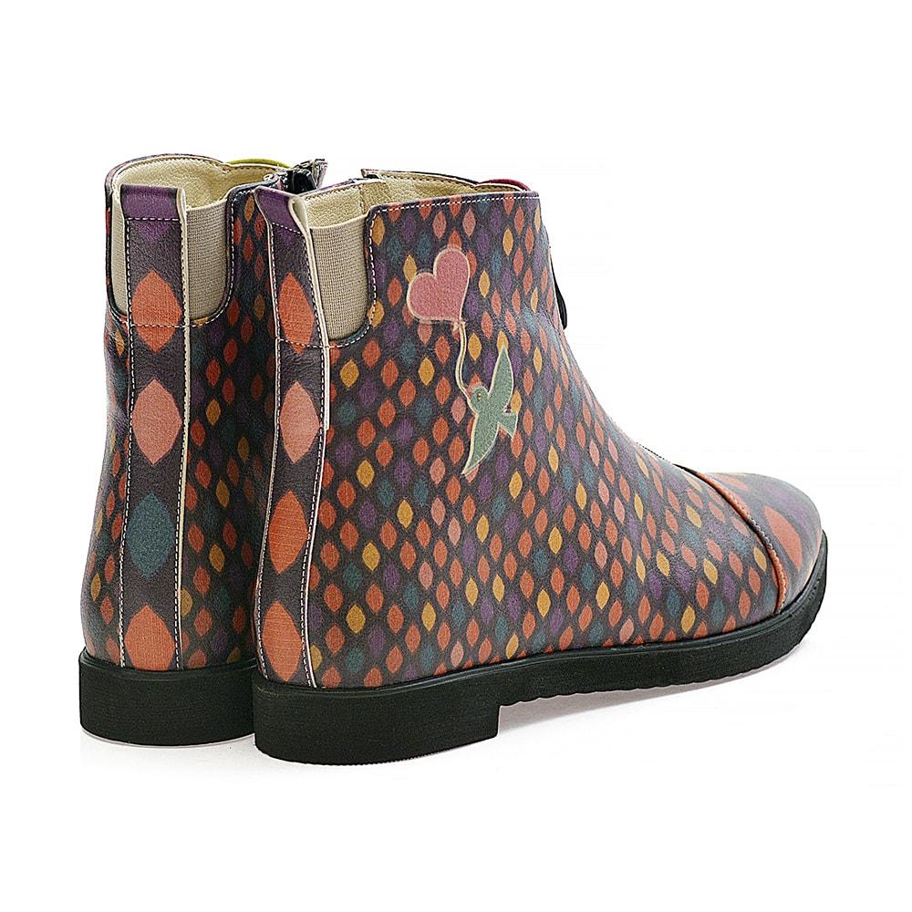 Color Scaly Ankle Boots FER110 (1405806542944)