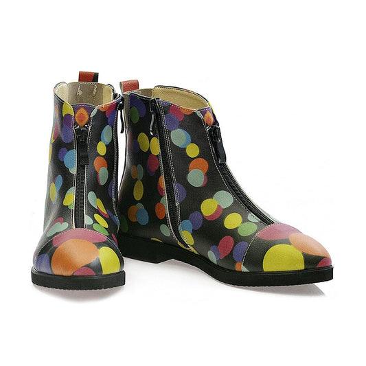 Colored Dots Ankle Boots FER111 (1405806575712)