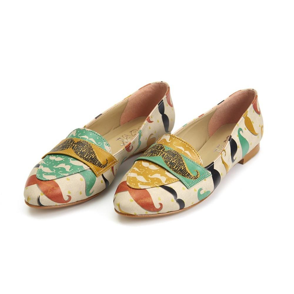 Mustache Ballerinas Shoes OMR7210 (1421210878048)