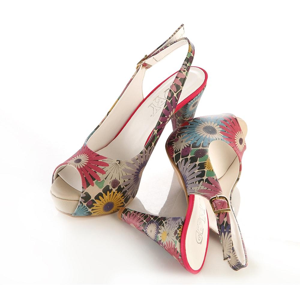 Flowers Heel Shoes PLT2048 (1405808607328)