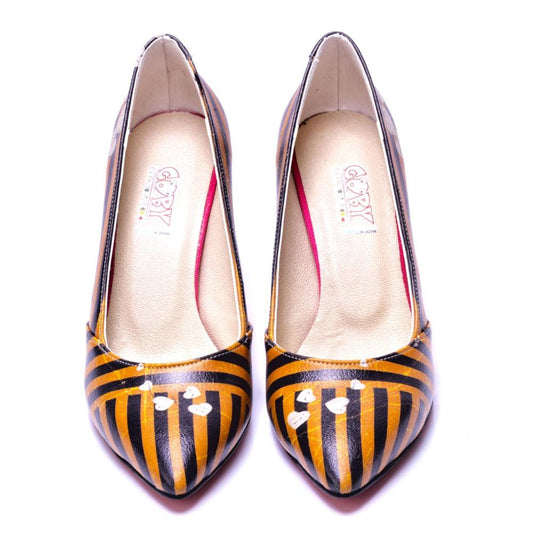 Striped Heel Shoes STL3003 (1405813096544)