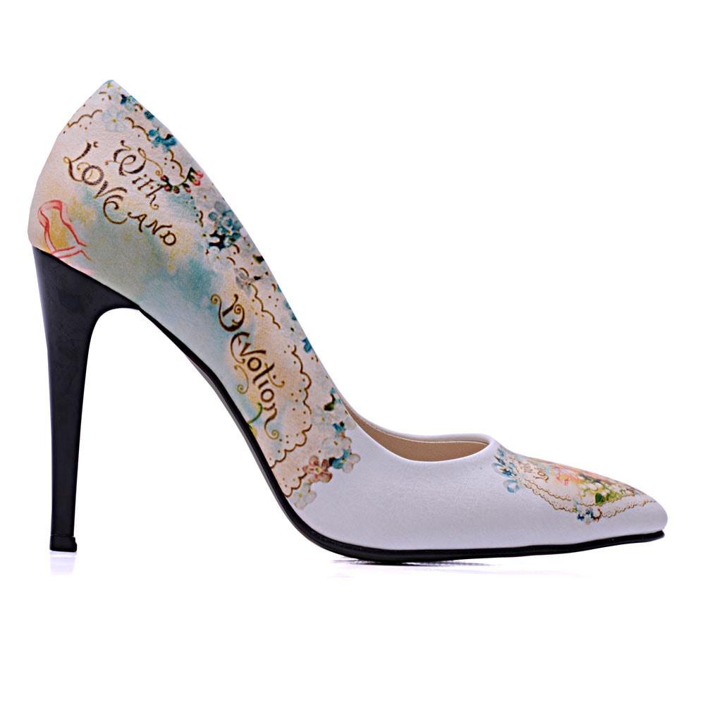 Flowers Heel Shoes STL4406 (506277560352)