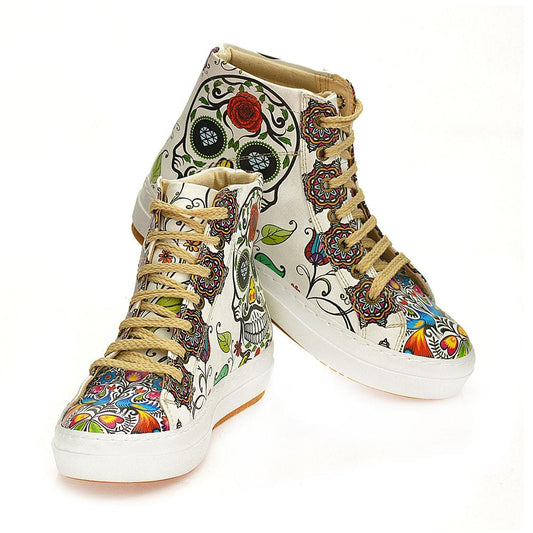Skull and Mandala Sneaker Boots WCV2032 (1405820928096)