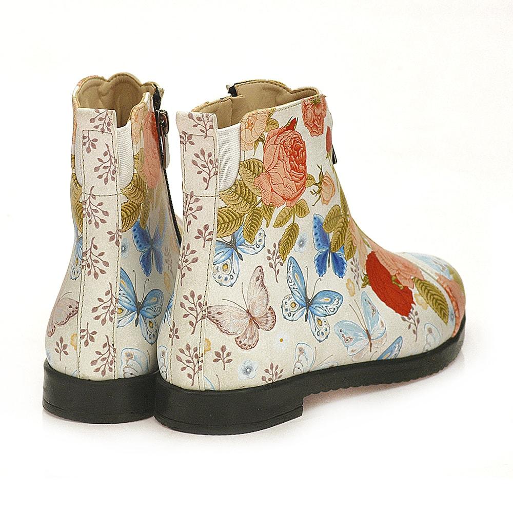 Roses Short Boots WFER118 (1405821845600)