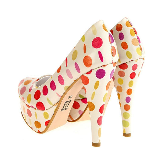 Colored Polka-dot Heel Shoes PLT2030 (1421223460960)