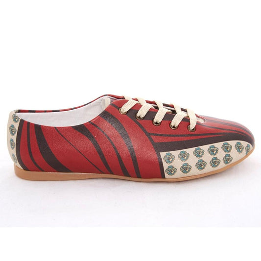 Red Pattern Ballerinas Shoes SLV075 (506275201056)