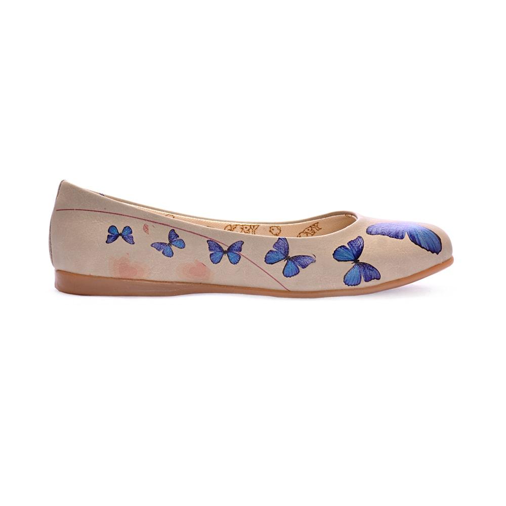 Blue Butterfly Ballerinas Shoes 1000 (506260455456)