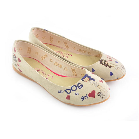 Cute Girl and Animals Ballerinas Shoes 1002 (1405793304672)
