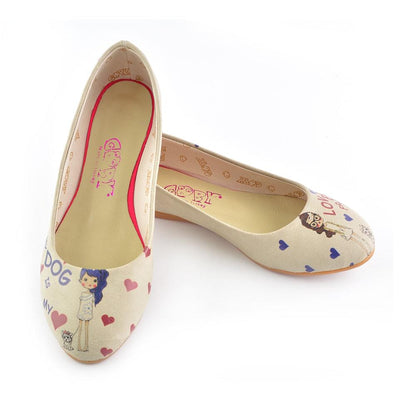 Cute Girl and Animals Ballerinas Shoes 1002 (1405793304672)