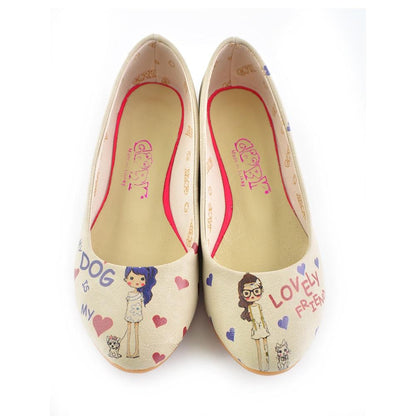Cute Girl and Animals Ballerinas Shoes 1002 (1405793304672)