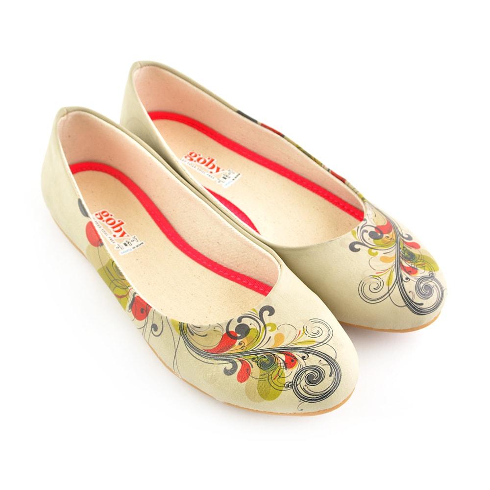 Spiral Flower Ballerinas Shoes 1056 (506262519840)