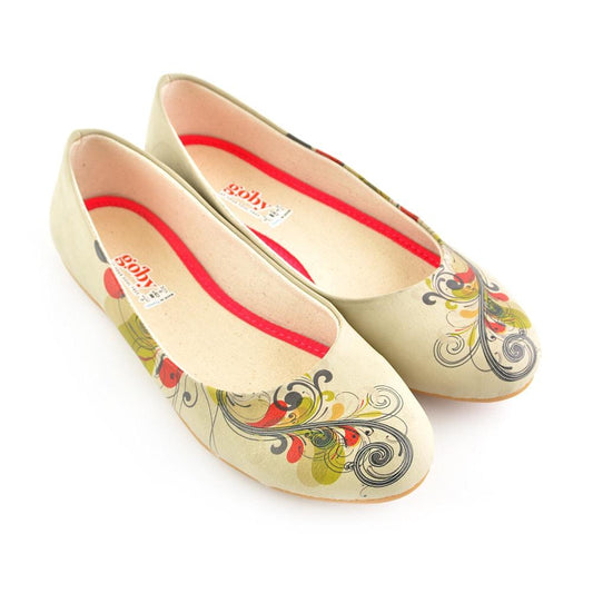 Spiral Flower Ballerinas Shoes 1056 (506262519840)