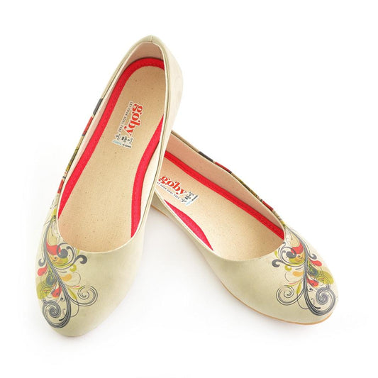 Spiral Flower Ballerinas Shoes 1056 (506262519840)