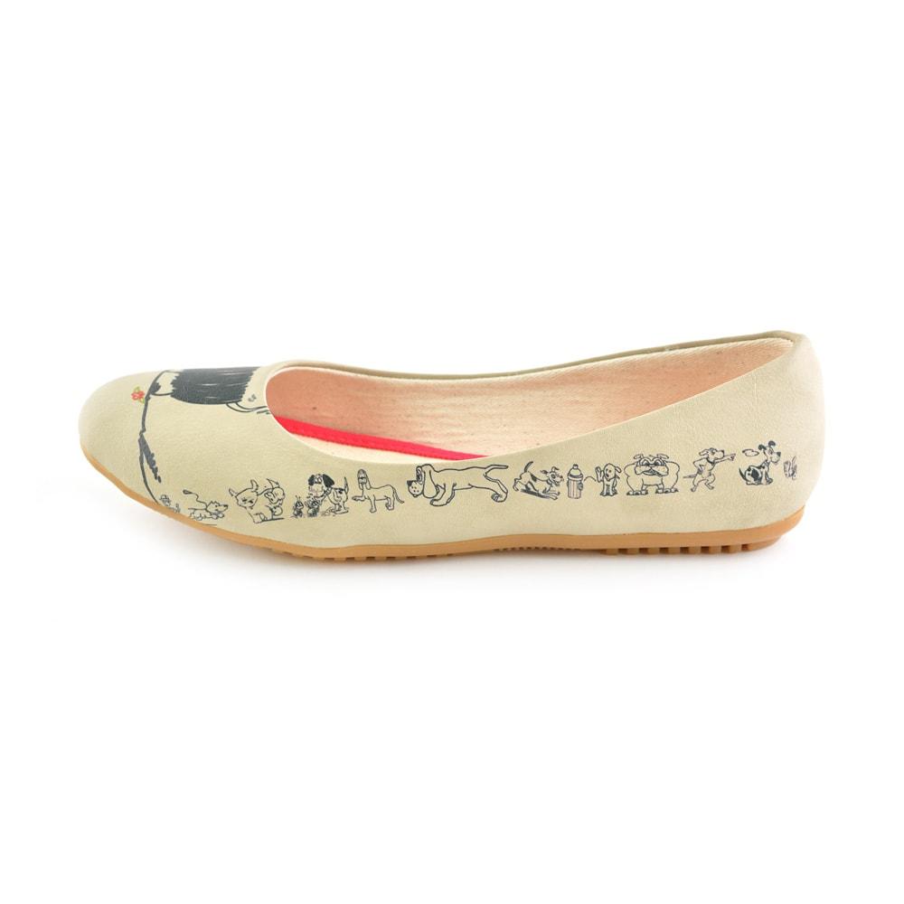 Cute Dog Ballerinas Shoes 1066 (506262716448)