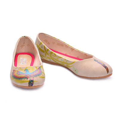 Flamboyant Parrot Ballerinas Shoes 1072 (506262978592)