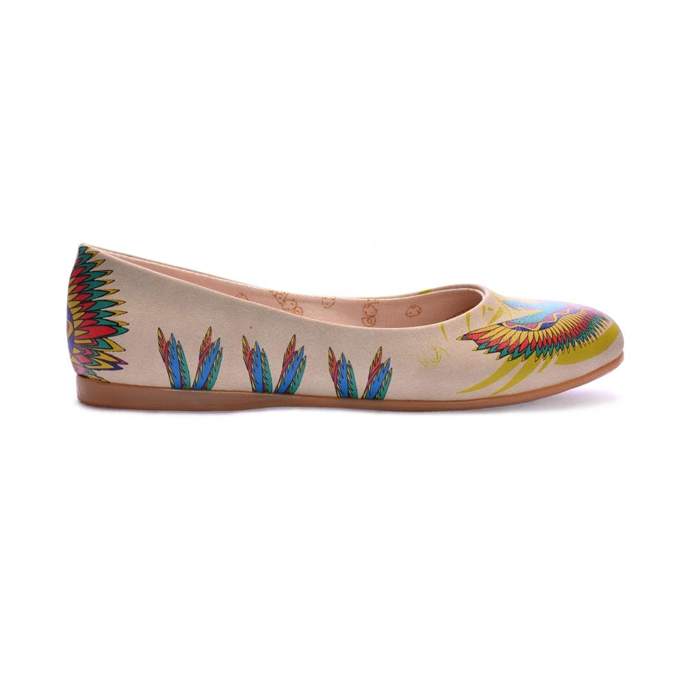 Flamboyant Parrot Ballerinas Shoes 1072 (506262978592)