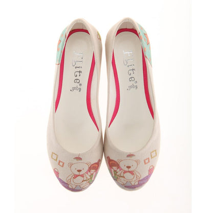 Teddy Bear Ballerinas Shoes 1102 (1405793796192)