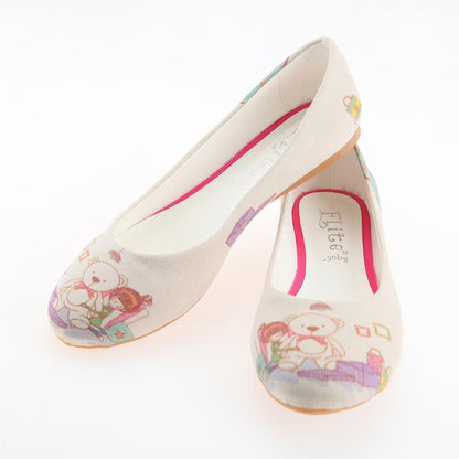 Teddy Bear Ballerinas Shoes 1102 (1405793796192)