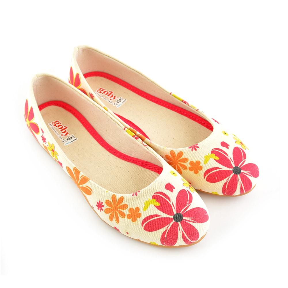 Flowers Ballerinas Shoes 1110 (1405794025568)