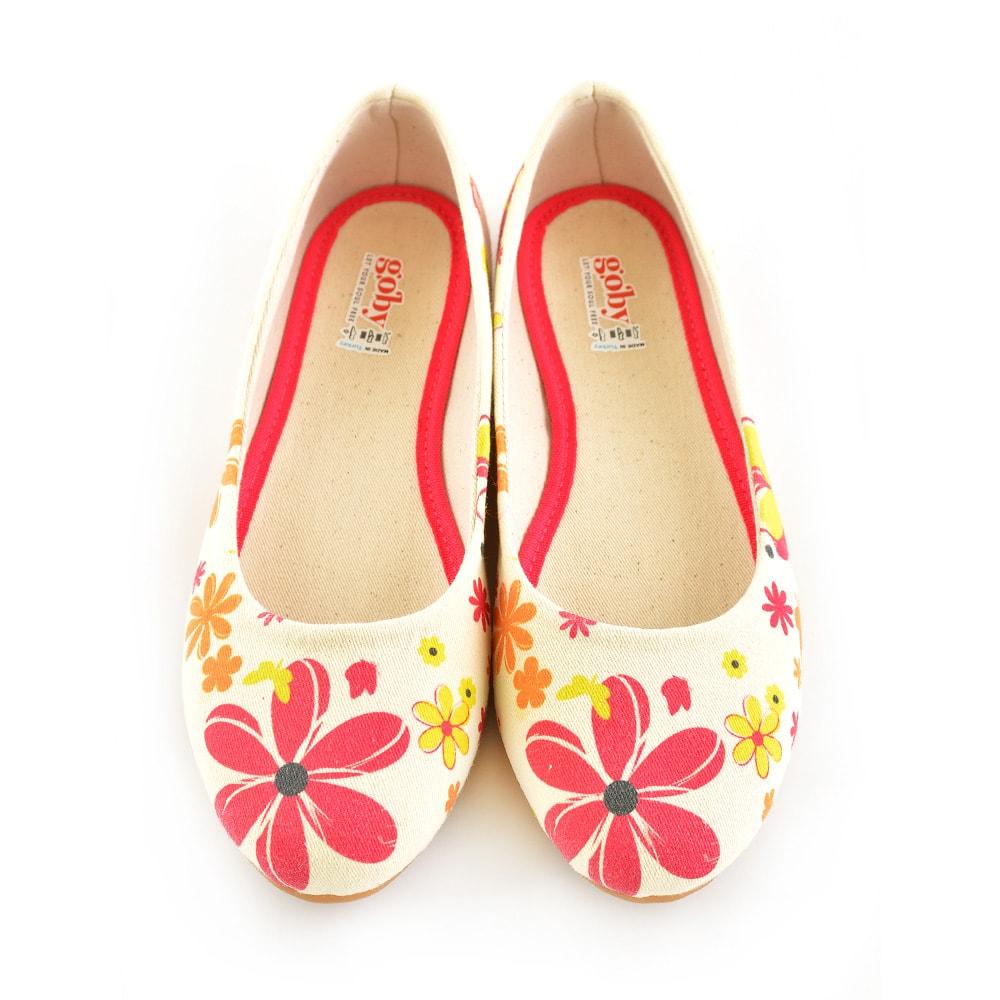 Flowers Ballerinas Shoes 1110 (1405794025568)