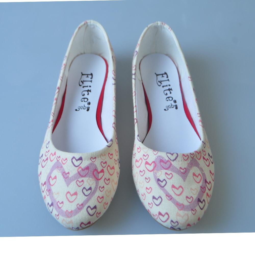 Cute Hearts Ballerinas Shoes 1112 (1405794123872)
