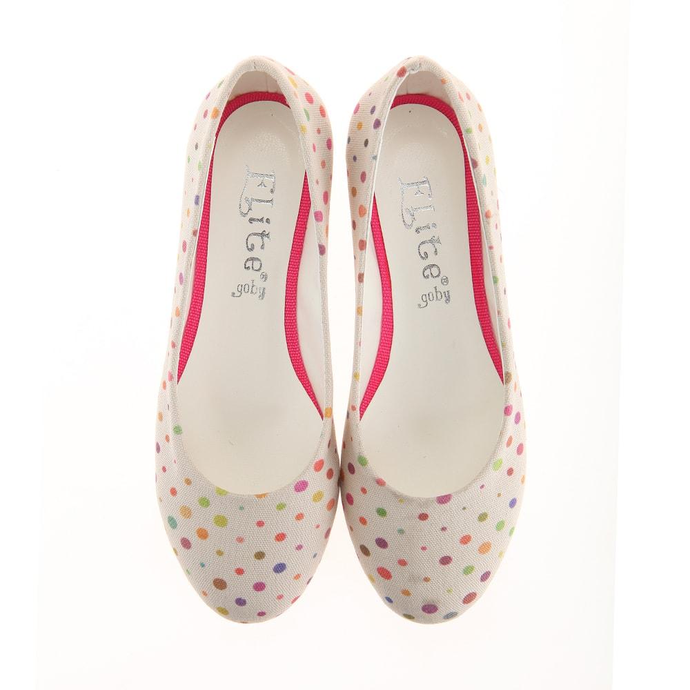 Spotted Ballerinas Shoes 1138 (1405794615392)