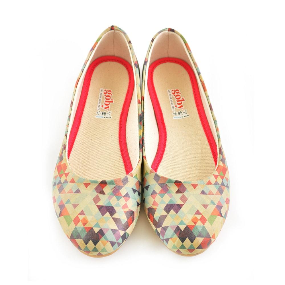 Geometric Colors Ballerinas Shoes 2028 (506264289312)