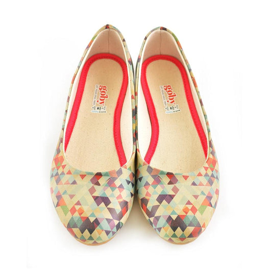 Geometric Colors Ballerinas Shoes 2028 (506264289312)