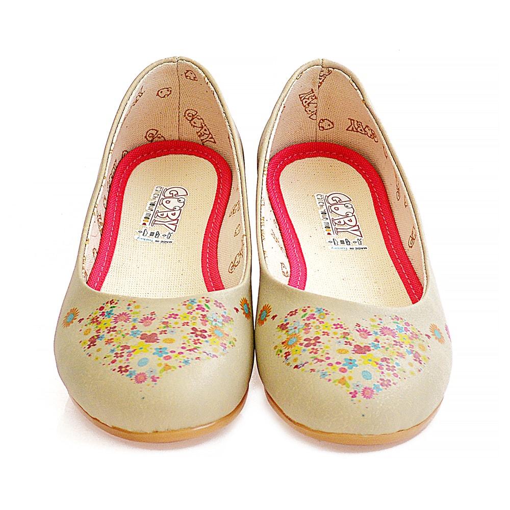 Flowers Heart Ballerinas Shoes 2032 (1405795663968)