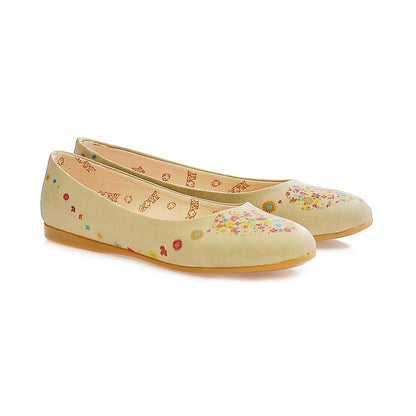 Flowers Heart Ballerinas Shoes 2032 (1405795663968)