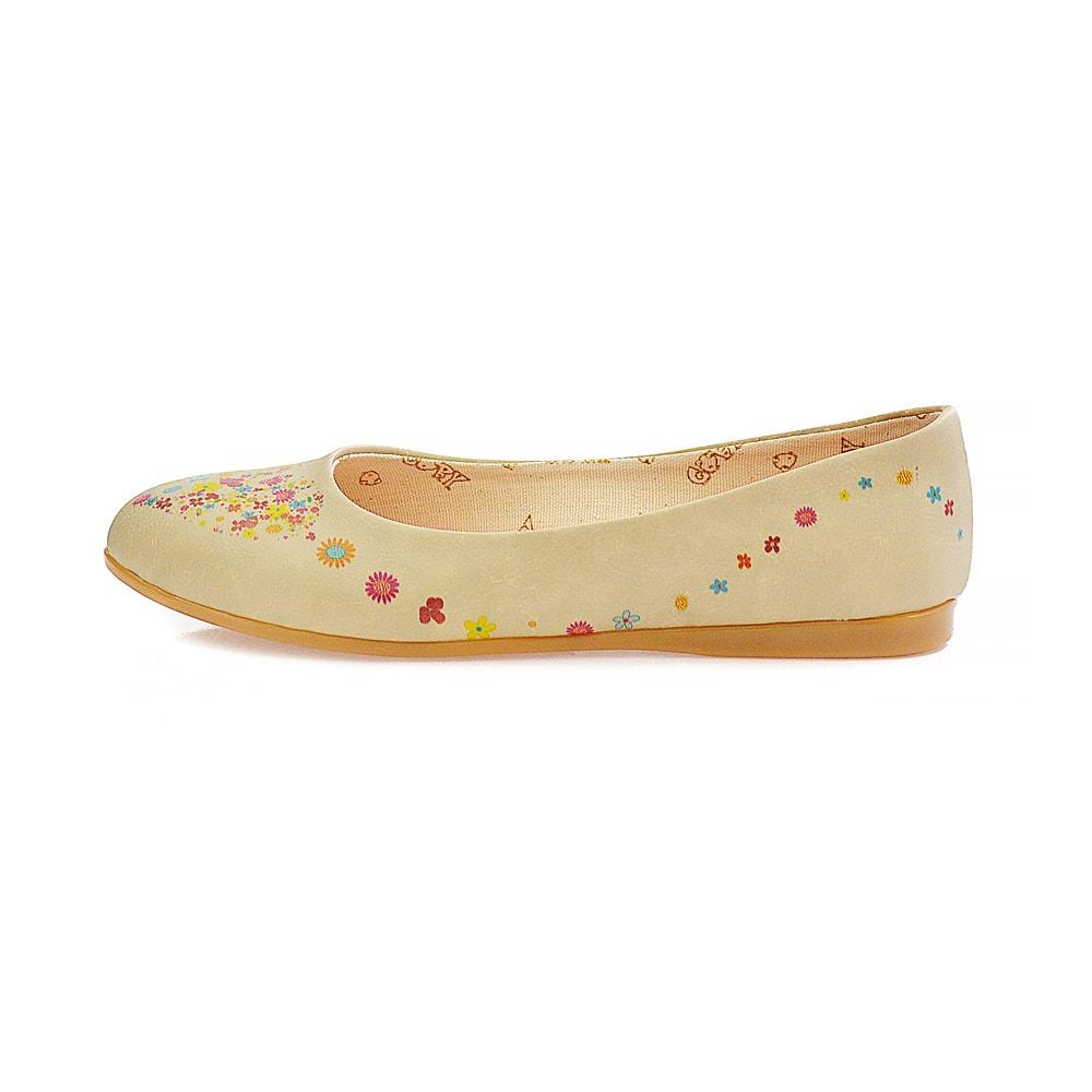 Flowers Heart Ballerinas Shoes 2032 (1405795663968)