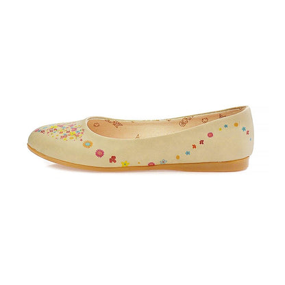 Flowers Heart Ballerinas Shoes 2032 (1405795663968)