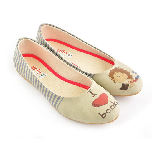 I Love Books Ballerinas Shoes 2033 (506264322080)