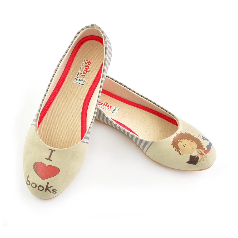 I Love Books Ballerinas Shoes 2033 (506264322080)