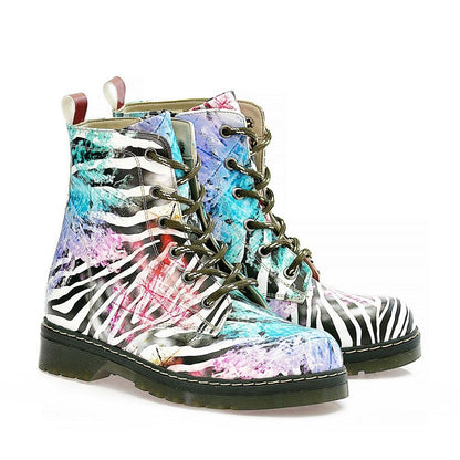 Painted Zebra Long Boots AMAR112 (1329363681376)