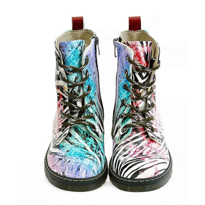 Painted Zebra Long Boots AMAR112 (1329363681376)