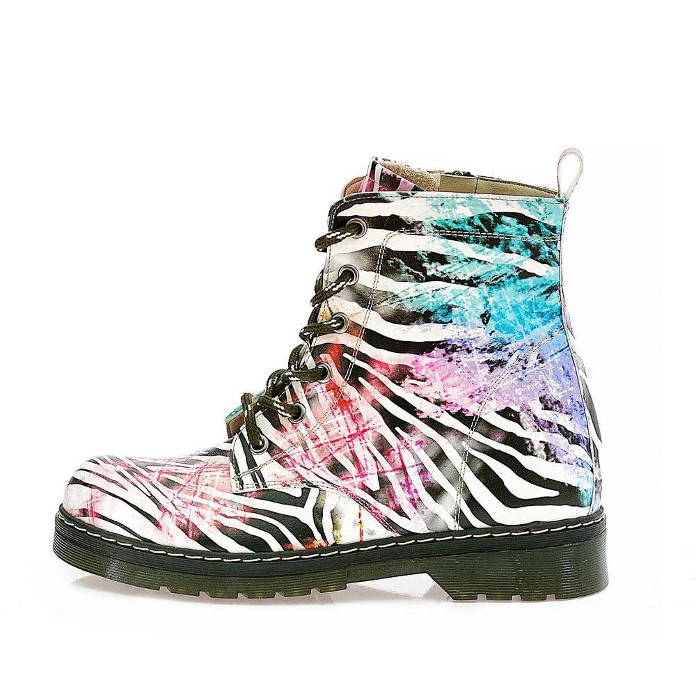 Painted Zebra Long Boots AMAR112 (1329363681376)