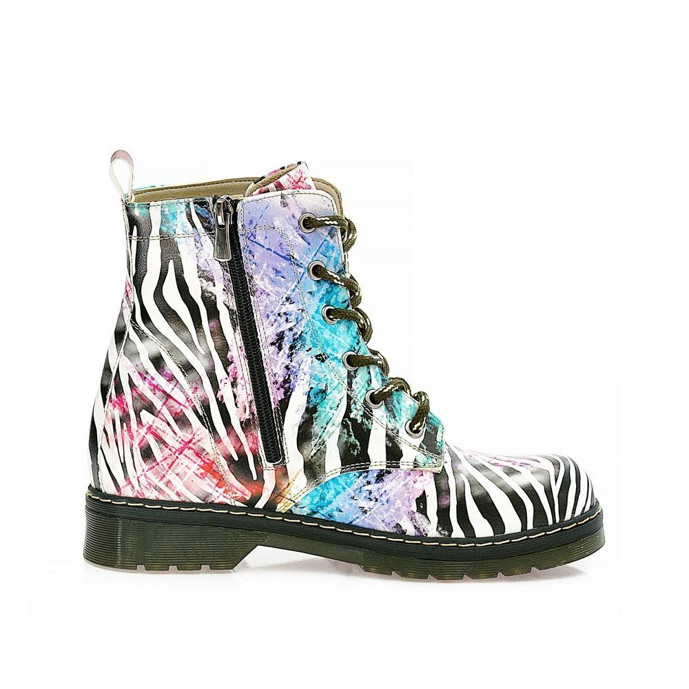 Painted Zebra Long Boots AMAR112 (1329363681376)