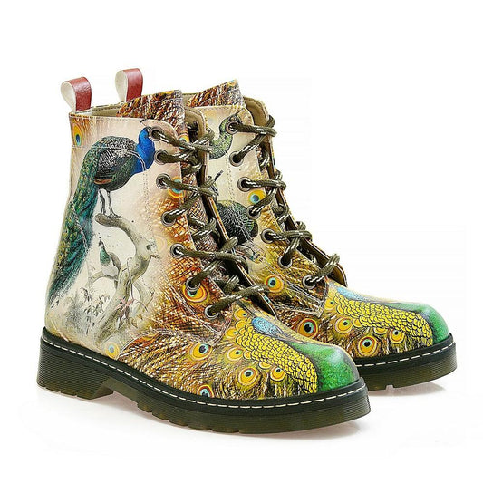 Peacock Bird Long Boots AMAR116 (1329363877984)