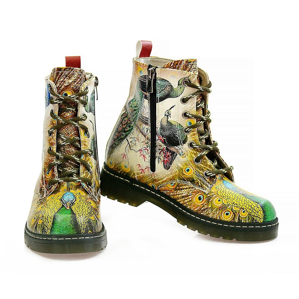 Peacock Bird Long Boots AMAR116 (1329363877984)