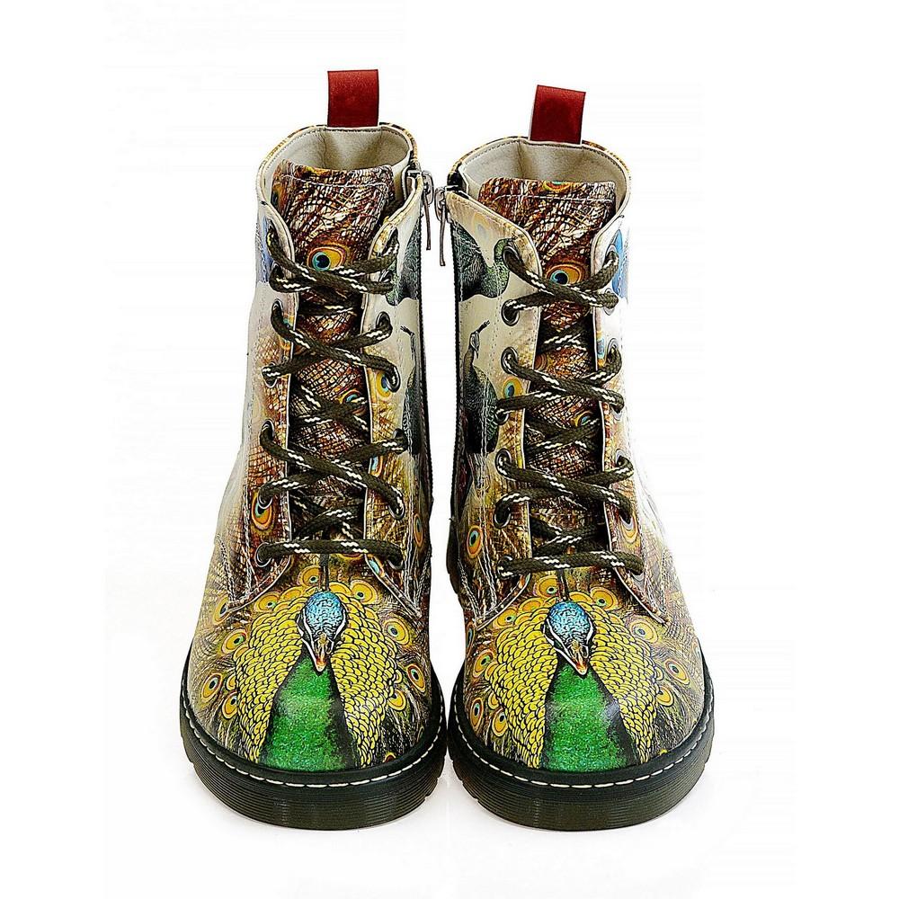 Peacock Bird Long Boots AMAR116 (1329363877984)