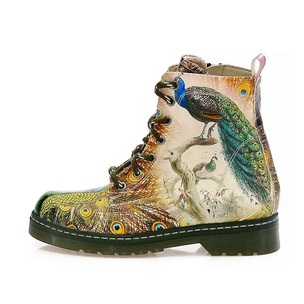 Peacock Bird Long Boots AMAR116 (1329363877984)