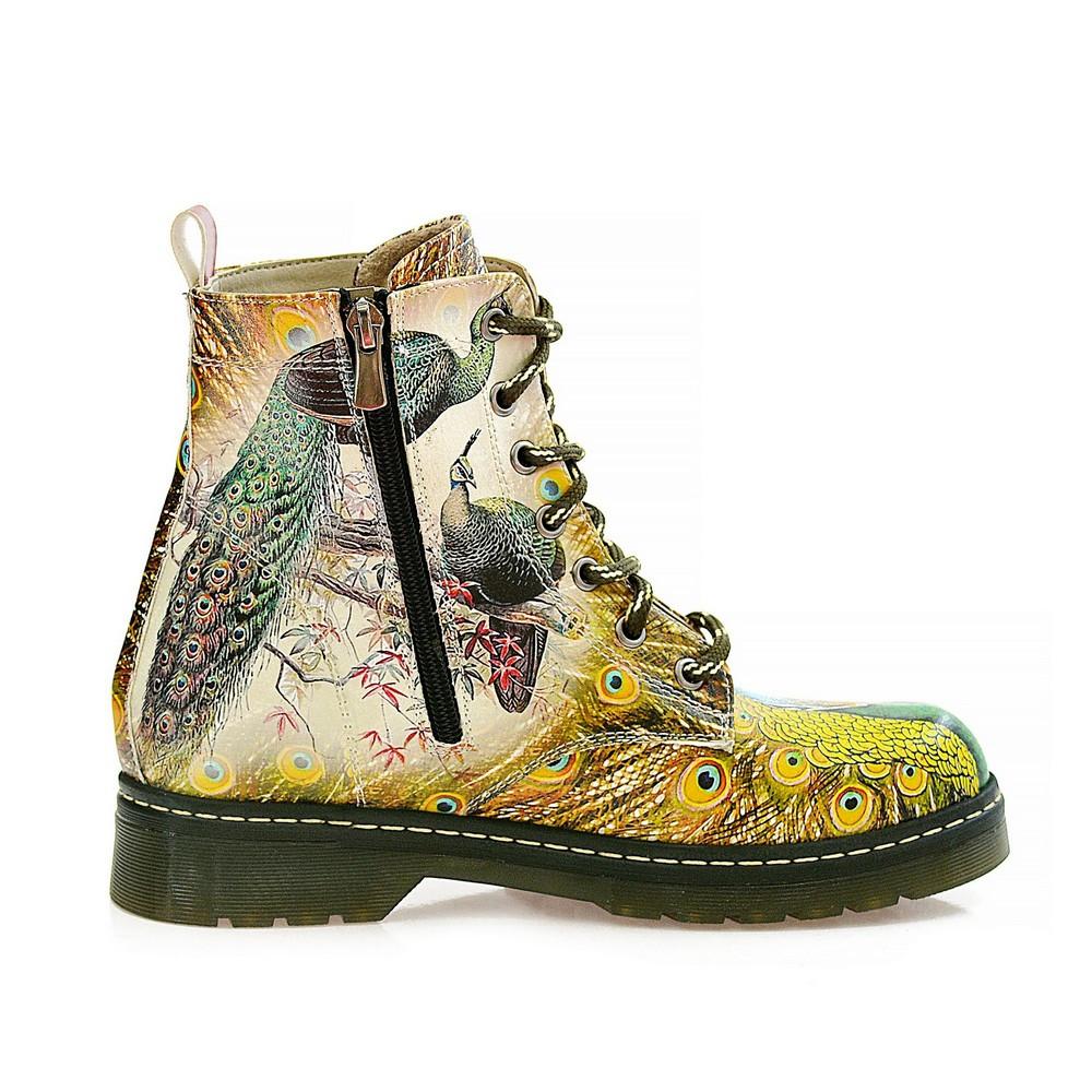 Peacock Bird Long Boots AMAR116 (1329363877984)