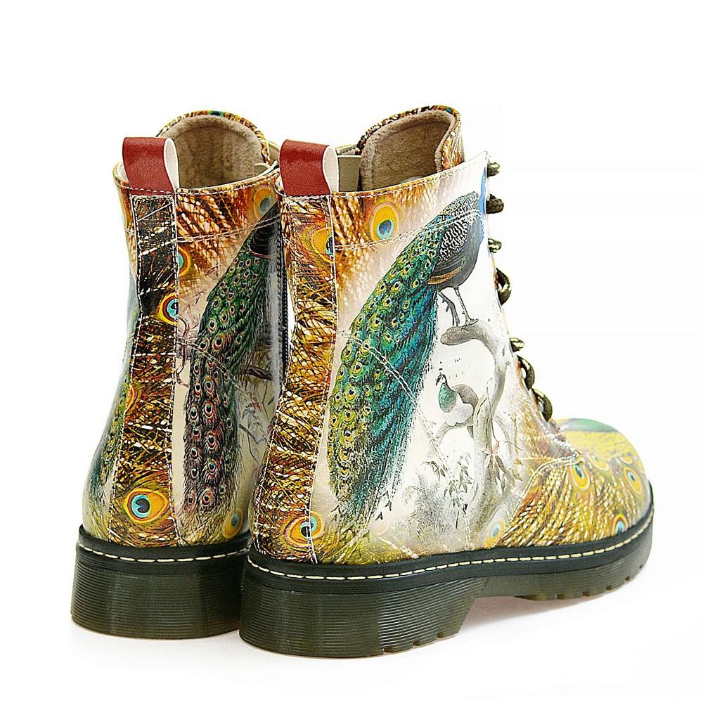 Peacock Bird Long Boots AMAR116 (1329363877984)